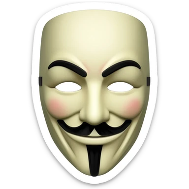 i want a hacker mask emoji vendetta mask emoji sticker