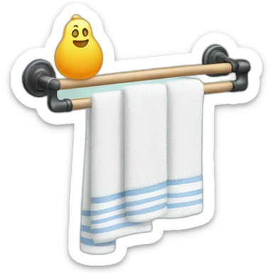 towel rack sticker