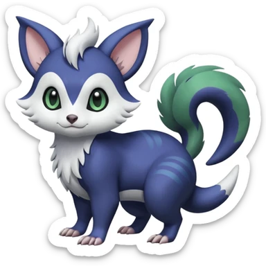 Shiny Furret-Absol-Noibat-Trico-Hybrid (Full body) sticker