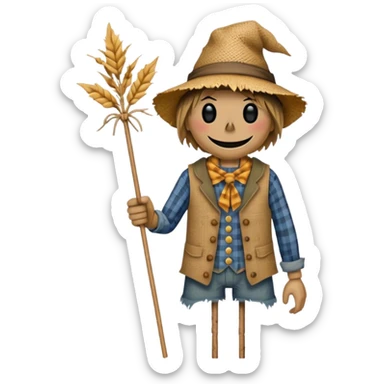 Scarecrow on stick sticker
