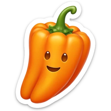 orange capsicum sticker