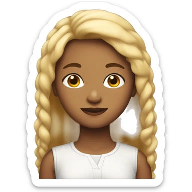 Muchacha de pelo lacio sticker