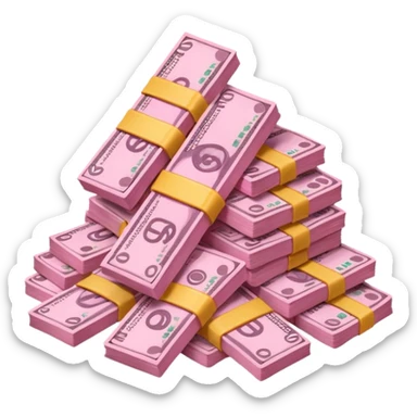 Pink money emoji sticker