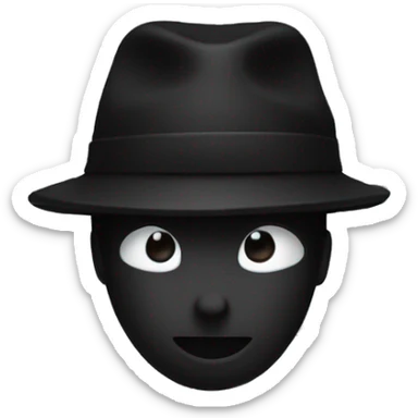 slenderman wearing a black cap sticker