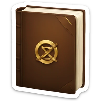 luxury brown book sticker