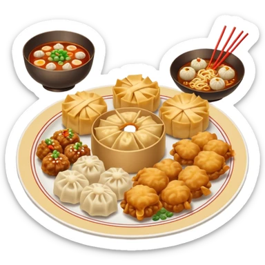 Paper menu with Chinese dishes sticker