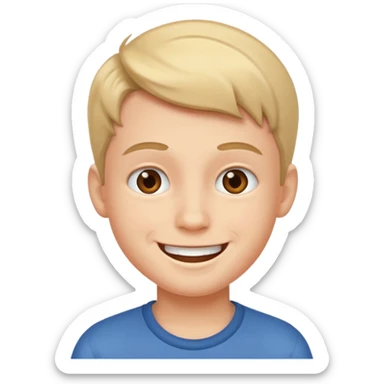 realistic parody portrait of boy sticker