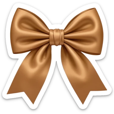light brown bow sticker