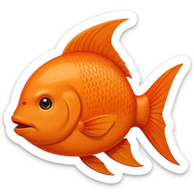 Poisson rouge simple sticker
