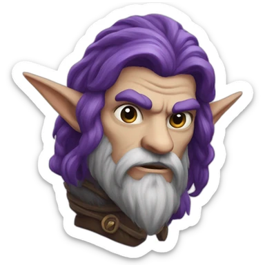 purple firbolg sticker