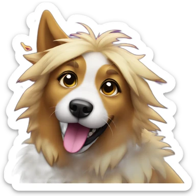 rave dog jamming sticker