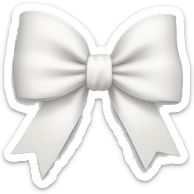 white bow sticker