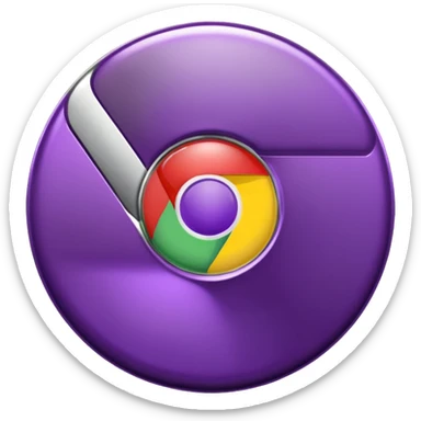 dark purple google chrome logo sticker