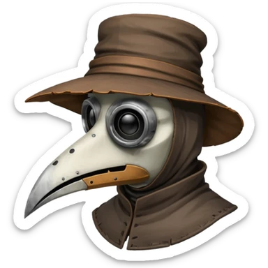 plague doctor head sticker