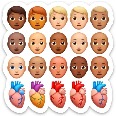 Create colour full 3d image of all body parts  sticker