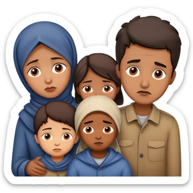 A family of refugees  sticker