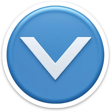 a white check mark inside a solid blue circle or rounded square. sticker