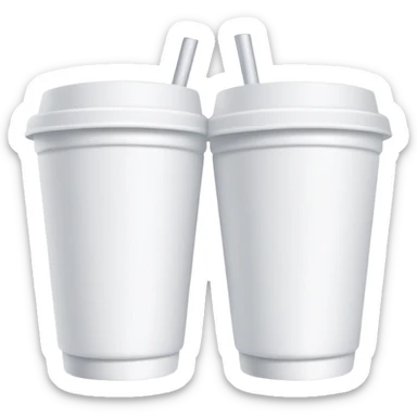 two styrofoam cups sticker