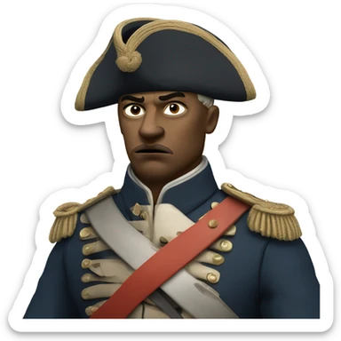 Angry Dutch East India soldier from the past sticker
