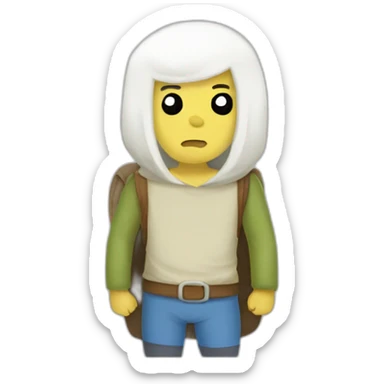 Finn the human adventure time sticker