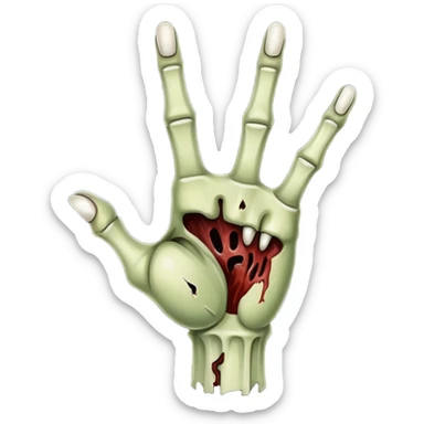 zombie middle finger sticker