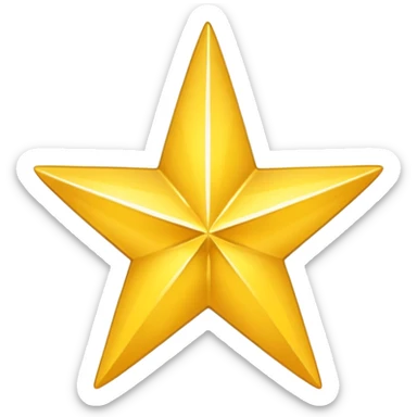 gold star 4 corners sticker