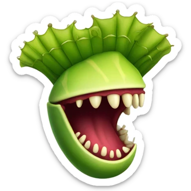 Venus flytrap with teeth sticker