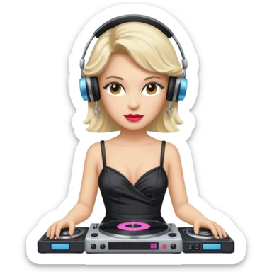 80'S CELEBRITY HORSE WITH DJ DRESS sticker