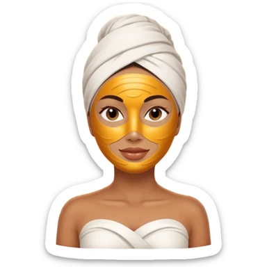 Woman doing spa sticker