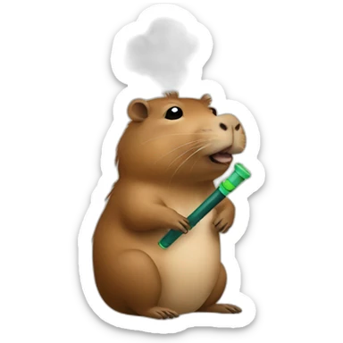 Capybara smoke hookah sticker