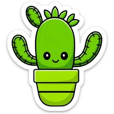 Mexican cactus sticker