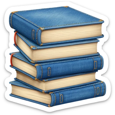 Denim books sticker
