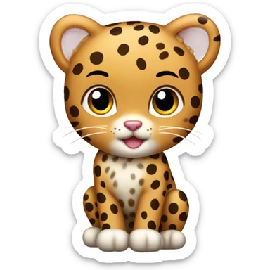cheetah hello kitty sticker