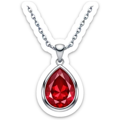 ruby necklace sticker