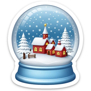 всё полностью должно быть белым - белый christmas village snow globe sticker