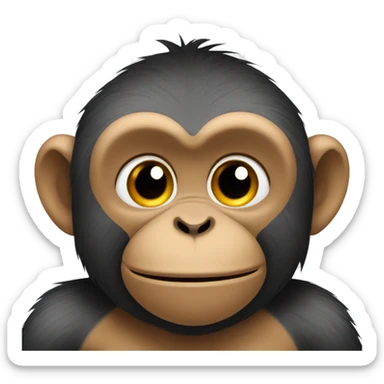 Monkey blushing sticker