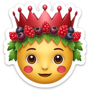 berry crown made of mixed forest fruits sticker