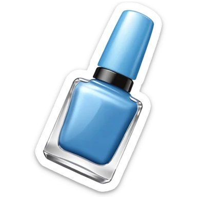 silvery nail polish blue sticker