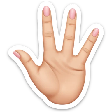 Hand with only middle finger, thumb, and pinky out sticker