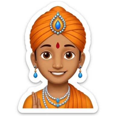Krishna tilak sticker