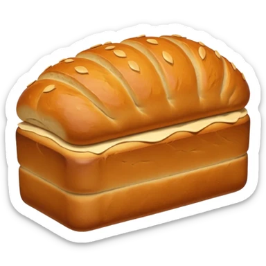 bread loaf taking a nap sticker