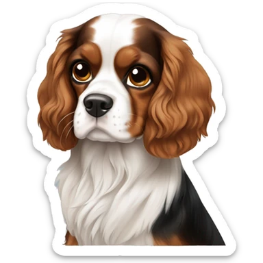 tricolor-king-charles-cavalier-spaniel sticker