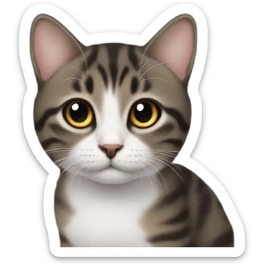 little cat doing the puppy eyes sticker