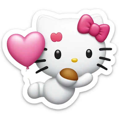 Hello kitty blowing kiss sticker
