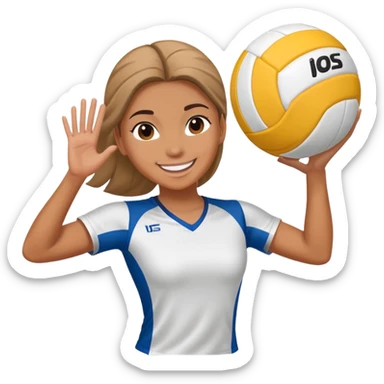Girl playing volleyball  sticker