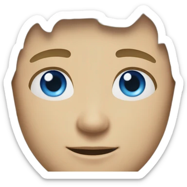Young man, blue eyes, light short haired, ux/ui designer sticker