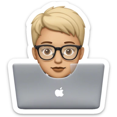An emoji of a person with a laptop wearing glasses sticker
