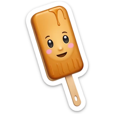 caramel on a popsicle stick sticker