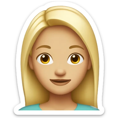 blond girl front-end sticker