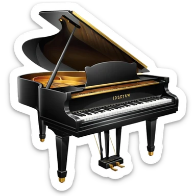 grand piano sticker